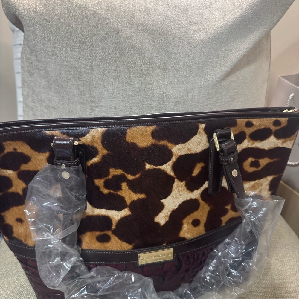Brahmin Leopard Print Tote Bag